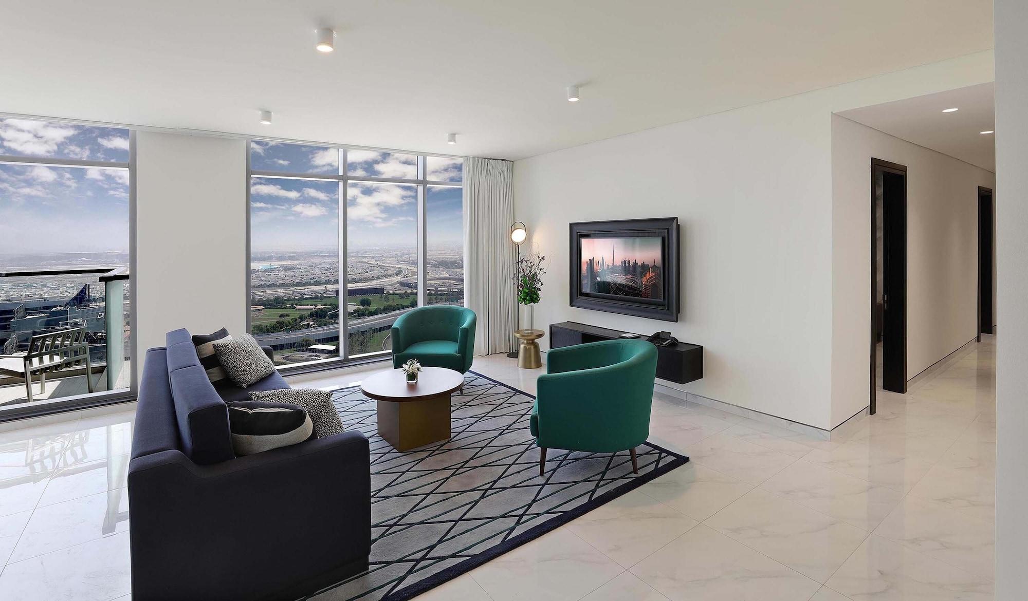 Millennium Atria Business Bay Aparthotel Dubai Ngoại thất bức ảnh A staged living room