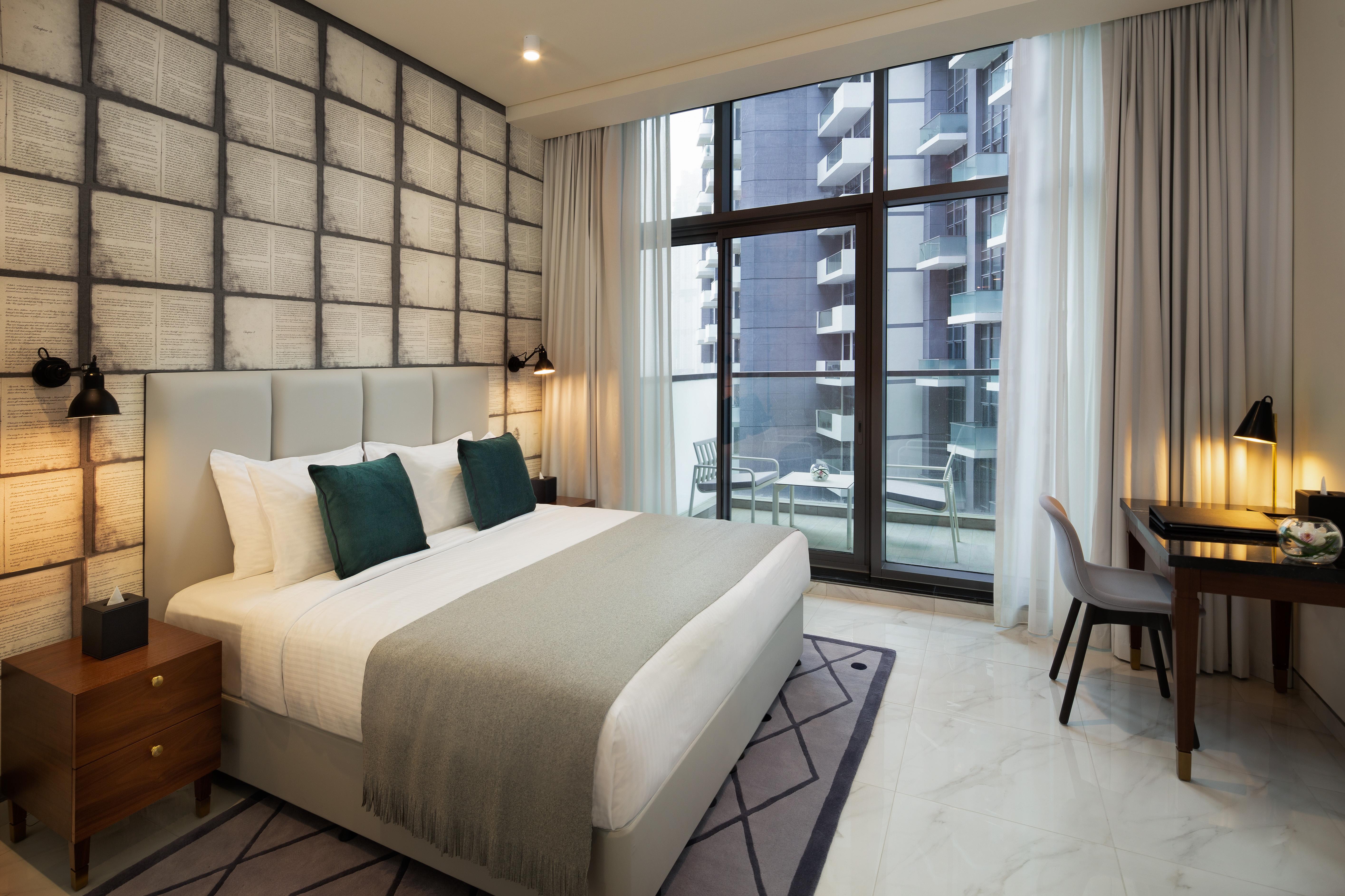 Millennium Atria Business Bay Aparthotel Dubai Ngoại thất bức ảnh A bedroom at the hotel
