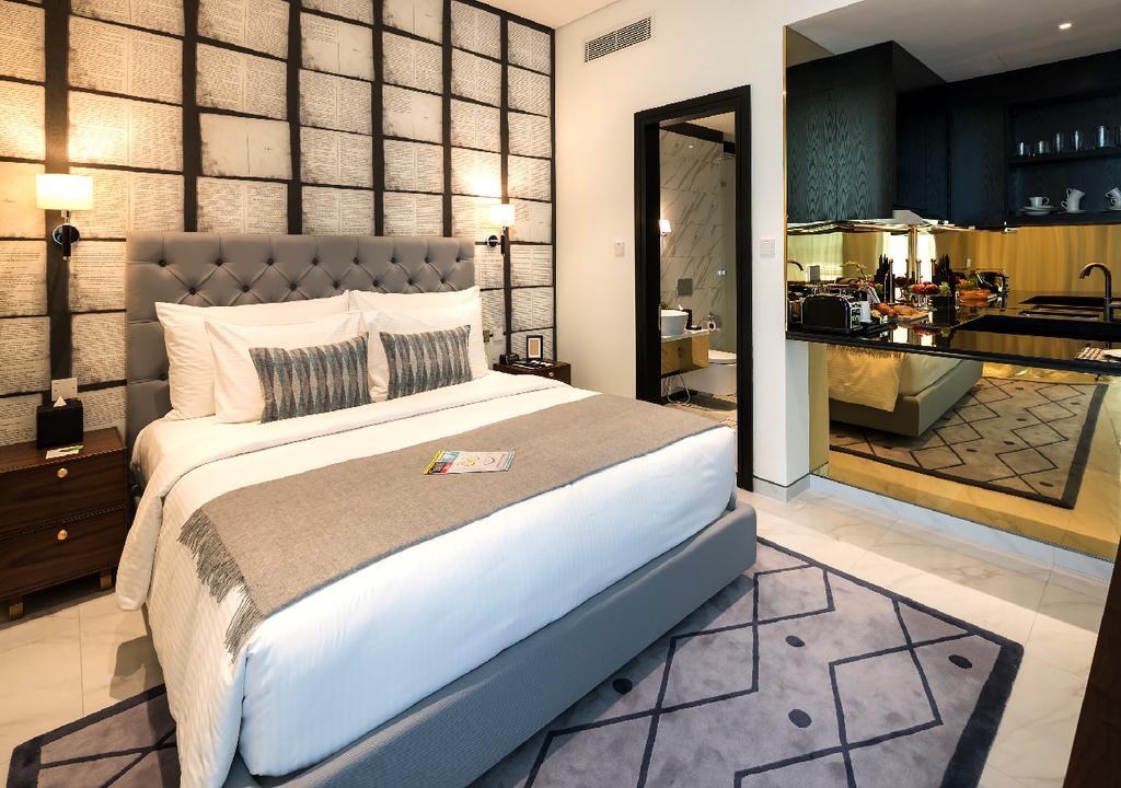Millennium Atria Business Bay Aparthotel Dubai Ngoại thất bức ảnh A bedroom at the hotel